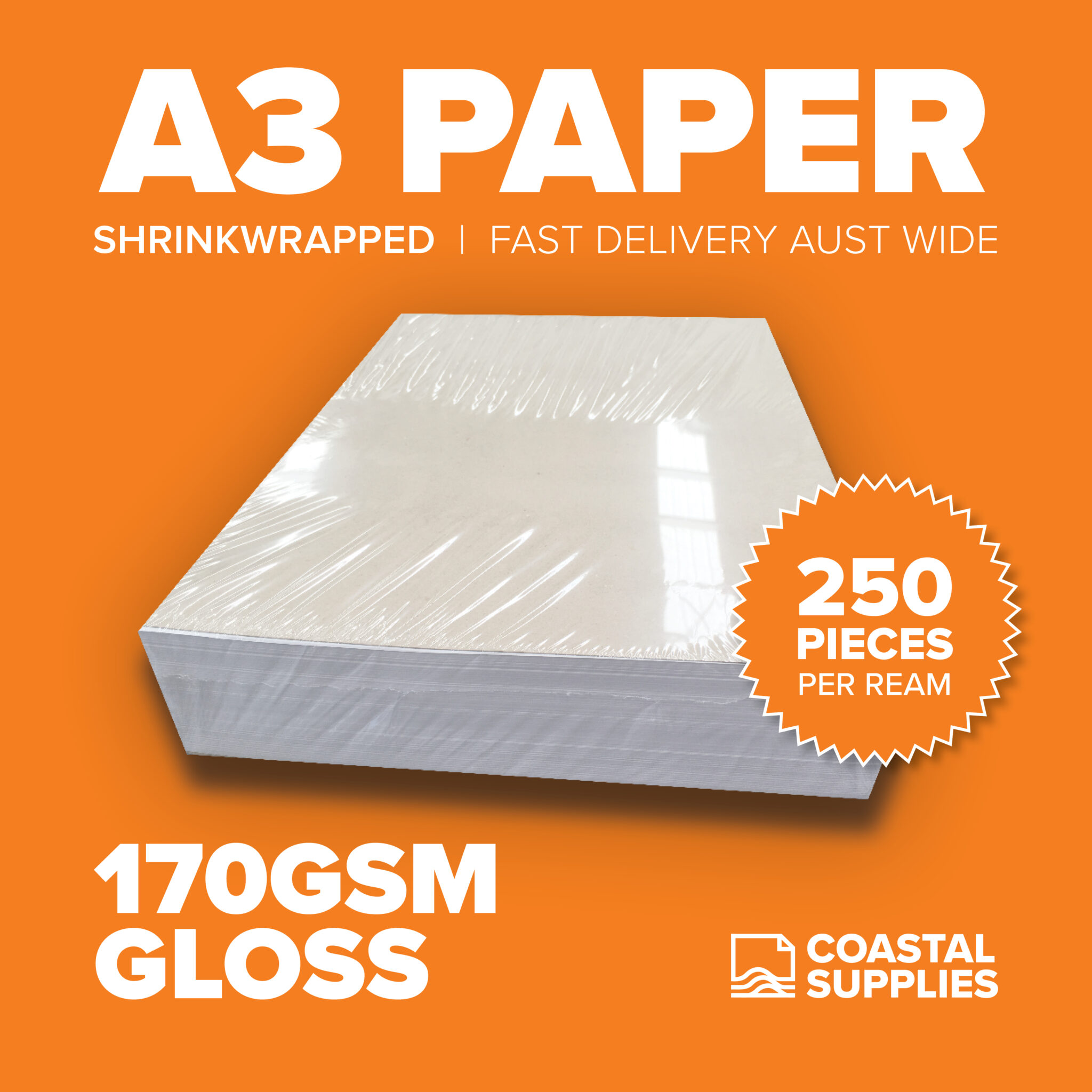 170gsm Gloss A3 Paper Coastal Supplies Paper Products